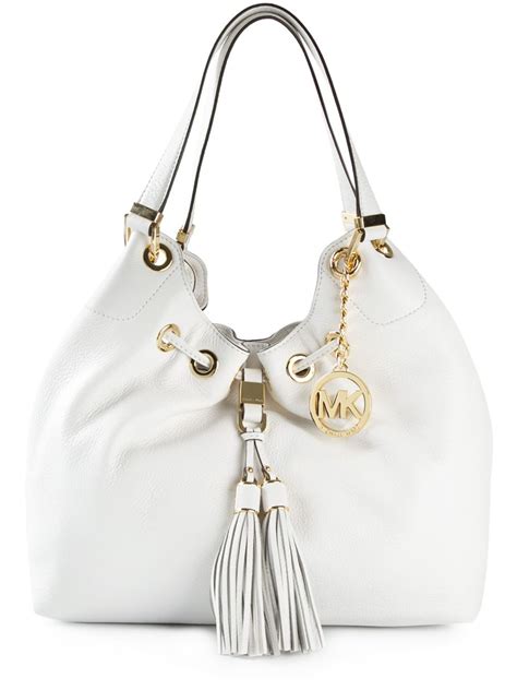 white michael kors purses|michael kors shoulder bag white.